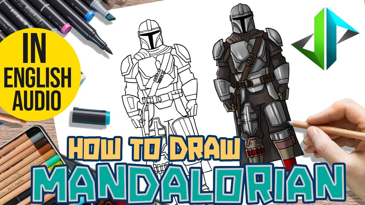 [DRAWPEDIA] HOW TO DRAW *NEW* MANDALORIAN SKIN from FORTNITE - STEP BY STEP DRAWING TUTORIAL