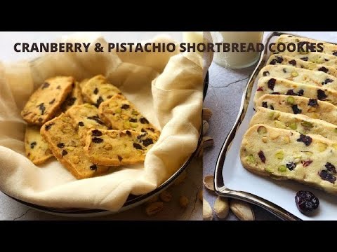 Cranberry & Pistachio Short Bread Cookies   Eggless Cranberry & Pistachio Cookies