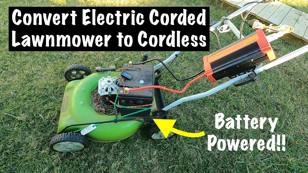 Electric lawnmower conversion