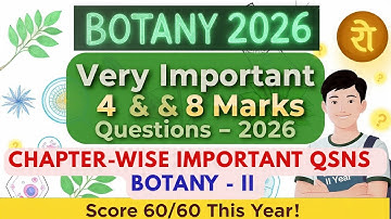 BOTANY 8 marks Important Questions II Year 2026 🌿 #bestclickcontent #new #veda