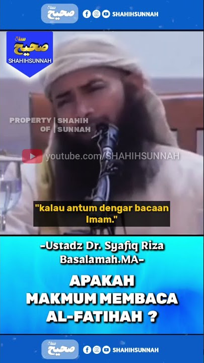 IS IT PERMISSIBLE TO READ AL-FATIHAH? | USTADZ SYAFIQ RIZA BASALAMAH #shorts #study #sunnah #lecture