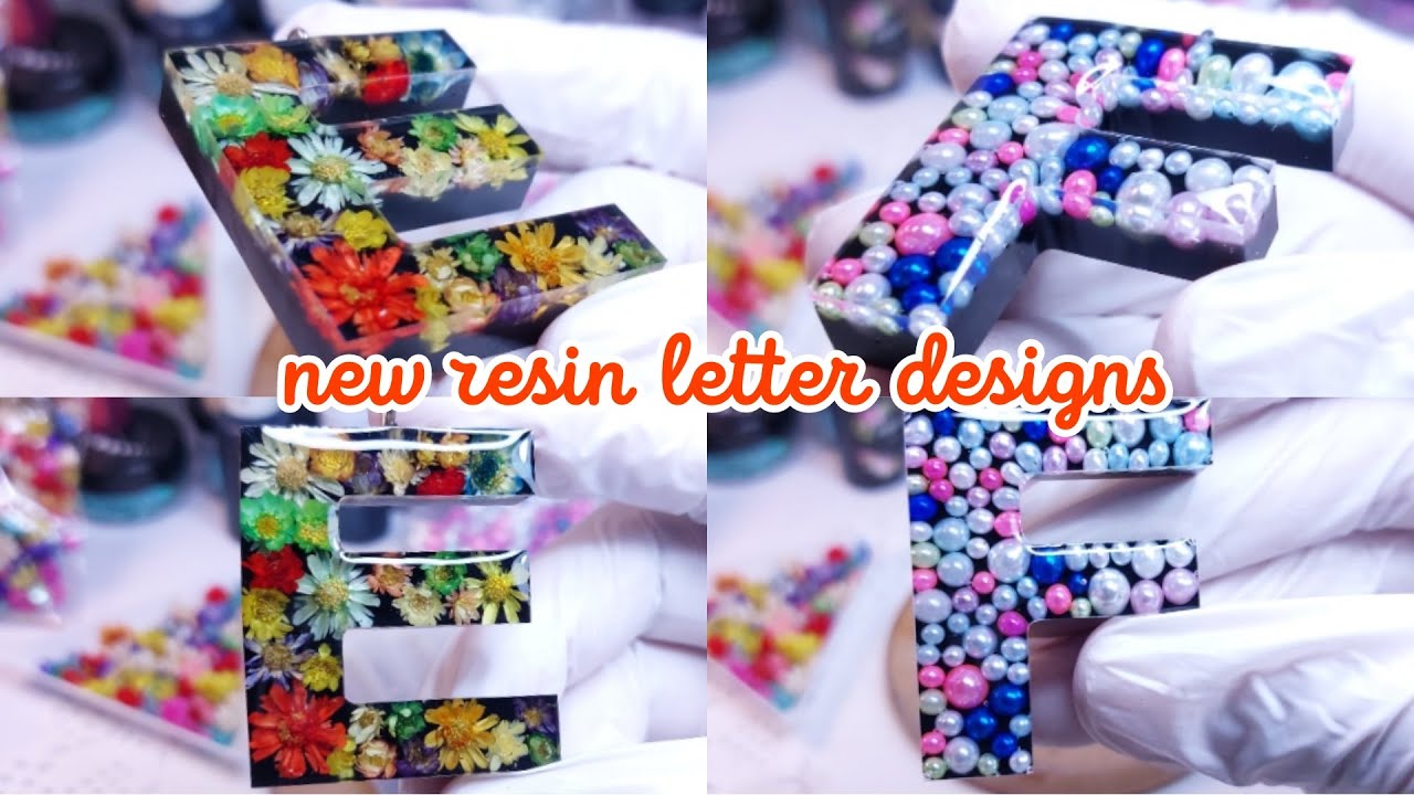 New Resin Letter Keychain Designs •  Epoxy resin art • resin crafts • epoxy resin diy