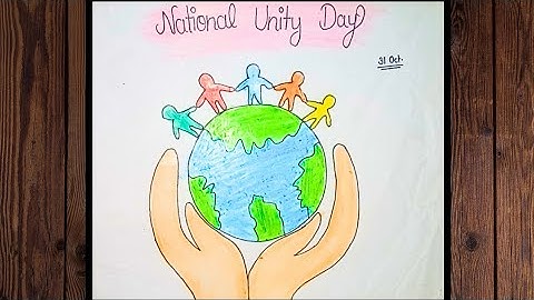 National Unity day  drawing || National Unity day poster drawing| Unity in Diversity poster making