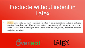 Insert footnote with no indent in Latex
