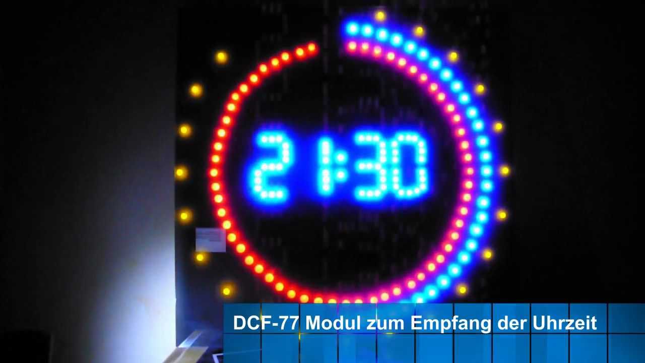 Selbstbau: LED-Uhr aus 230 LEDs! 