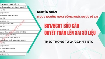NGUYÊN NHÂN SỐ LIỆU SXKD, DV KHÔNG LÊN MỤC C B01/BCQT THEO TT 24/2024/TT-BTC | MISA Mimosa Online