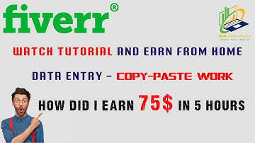 Data Entry - Copy/Paste Live Tutorials for Beginners - How I Completed 75$ Live Project on Fiverr?