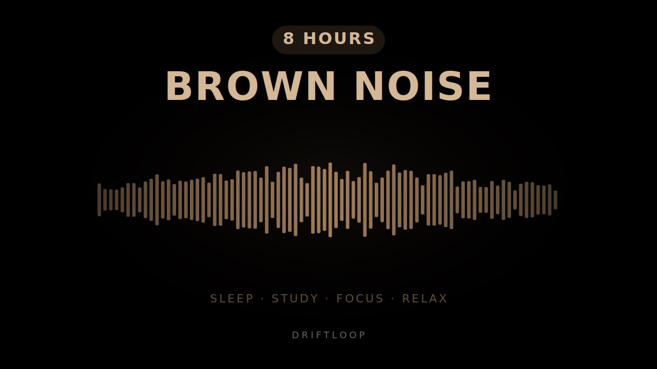 8 Hours Deep Brown Noise 🟤 Black Screen for Sleep, Study & Focus - YouTube
