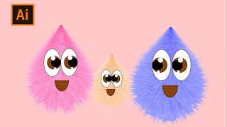 [Illustrator Tricks]How to draw a plush toy in Adobe Illustrator. screenshot 3