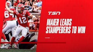 Maier 'settled down' in the second half to lead the Stampeders to a comeback win