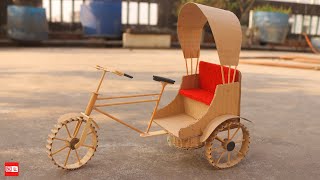 How To Make Rickshaw From Cardboard