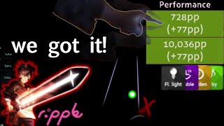 (Ripple) FIRST 700PP AND REACHED 10,000PP // JUSTadICE +EZHDDTFL 1❌ || osu!