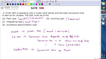 GATE 1996 ECE Successive Approximation ADC, conversion time