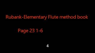 Rubank-Elementary Flute method book. p23 1-6