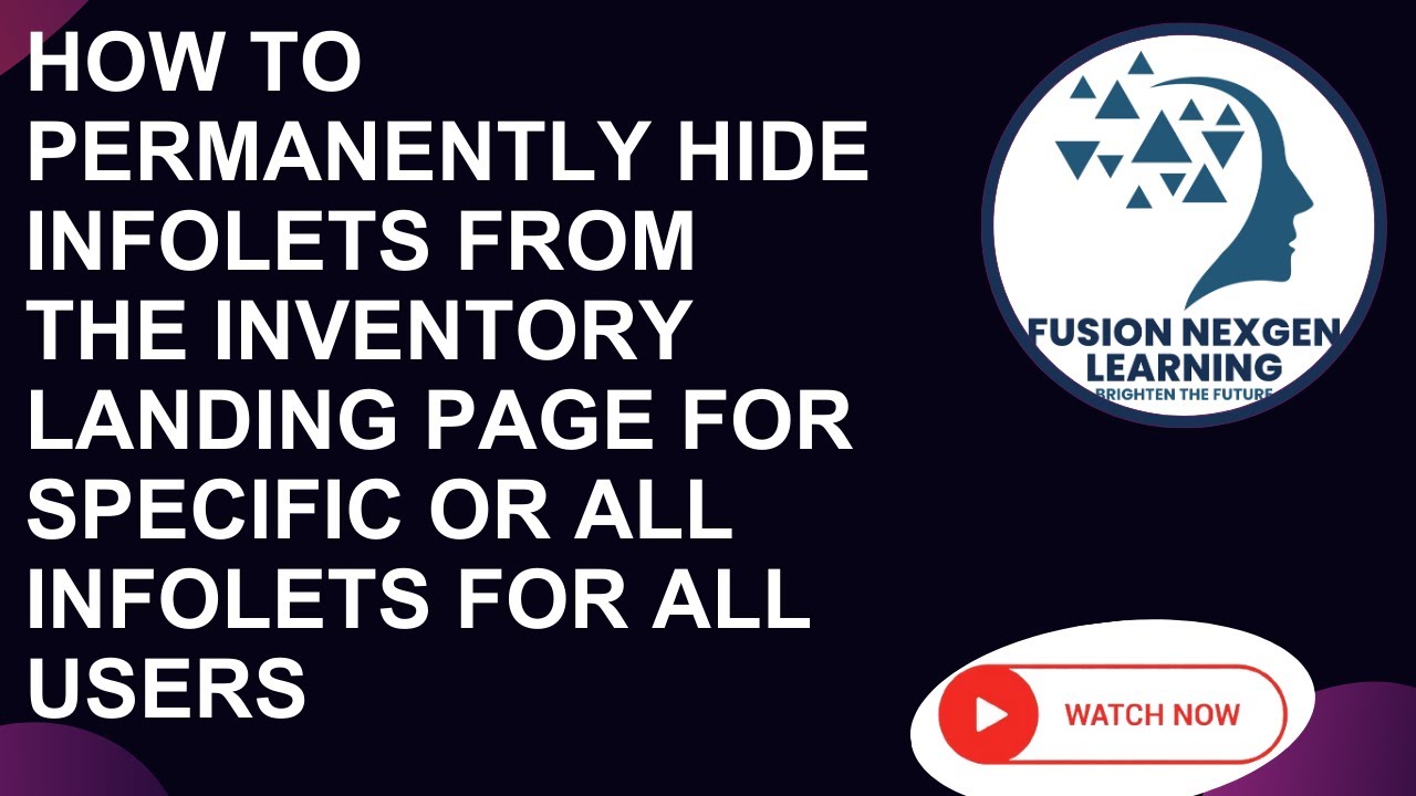 How To Permanently Hide Specific or all Infolets From the Inventory ...