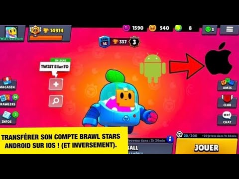 Transferer Son Compte Brawl Stars Android Sur Ios Et Inversement Youtube - transferer un compte brawl star sur googleplay