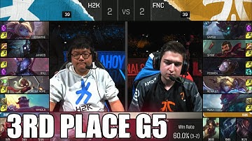 Fnatic vs H2K Gaming | Game 5 for 3rd Place S6 EU LCS Spring 2016 Playoffs | FNC vs H2K G5 1080p