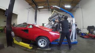 lamborghini countach engine removal