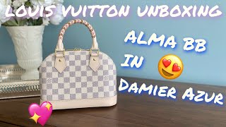 LOUIS VUITTON UNBOXING | Alma BB in Damier Azur | Spring in the City Collection 2022