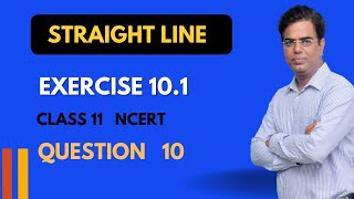 Straight lines Class 11 Ncert  Exercise 10 .1 Question 10(HINDI)