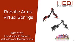 10. Robotic Arms - Virtual Spring Control (IROS 2020 Tutorial Series)