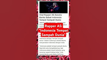 Viral!!! Rapper Amerika Sebut Indonesia Tempat Sampah Dunia #beritaterkini #beritaartis #beritaviral