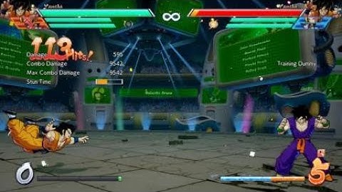 DBFZ - Cell 2H sparking combo (2bar start midscreen 9.5k Cell 18 Yamcha)