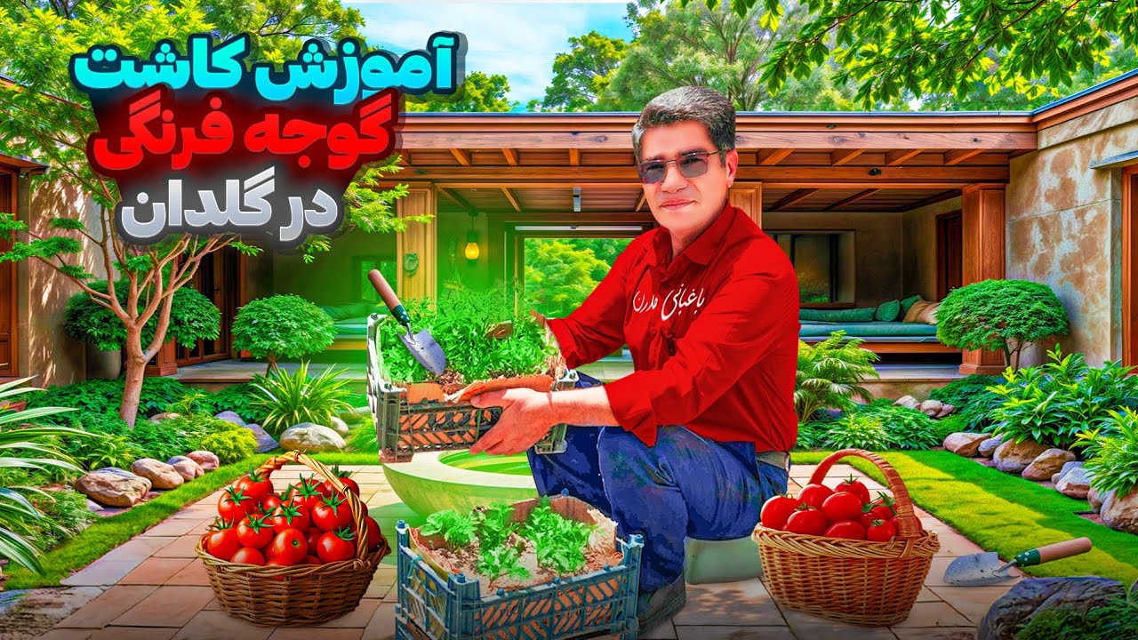 اگر به این روش گوجه فرنگی در گلدان بکارید از باردهی متعجب خواهید شد _ گوجه فرنگی گلدانی