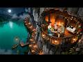 A Cozy Day Spent Together Inside a Mountain Cave House | Quiet Memories | Ghibli-Style Videos