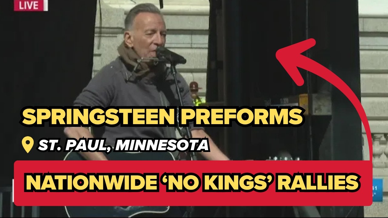 Bruce Springsteen performs “Streets of Minneapolis” at No Kings rally in St. Paul; LIVE VIDEO