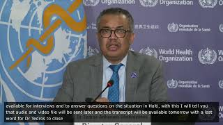 LIVE: Media briefing on global health issues with Dr Tedros