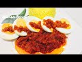 Tasty Egg Sambal with Turmeric rice - Easy 4 ingredients recipe