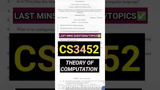 Theory of Computation(CS3452)#cs3452 #toc #theoryofcomputation #cse #regulation2021 #automata#r2021