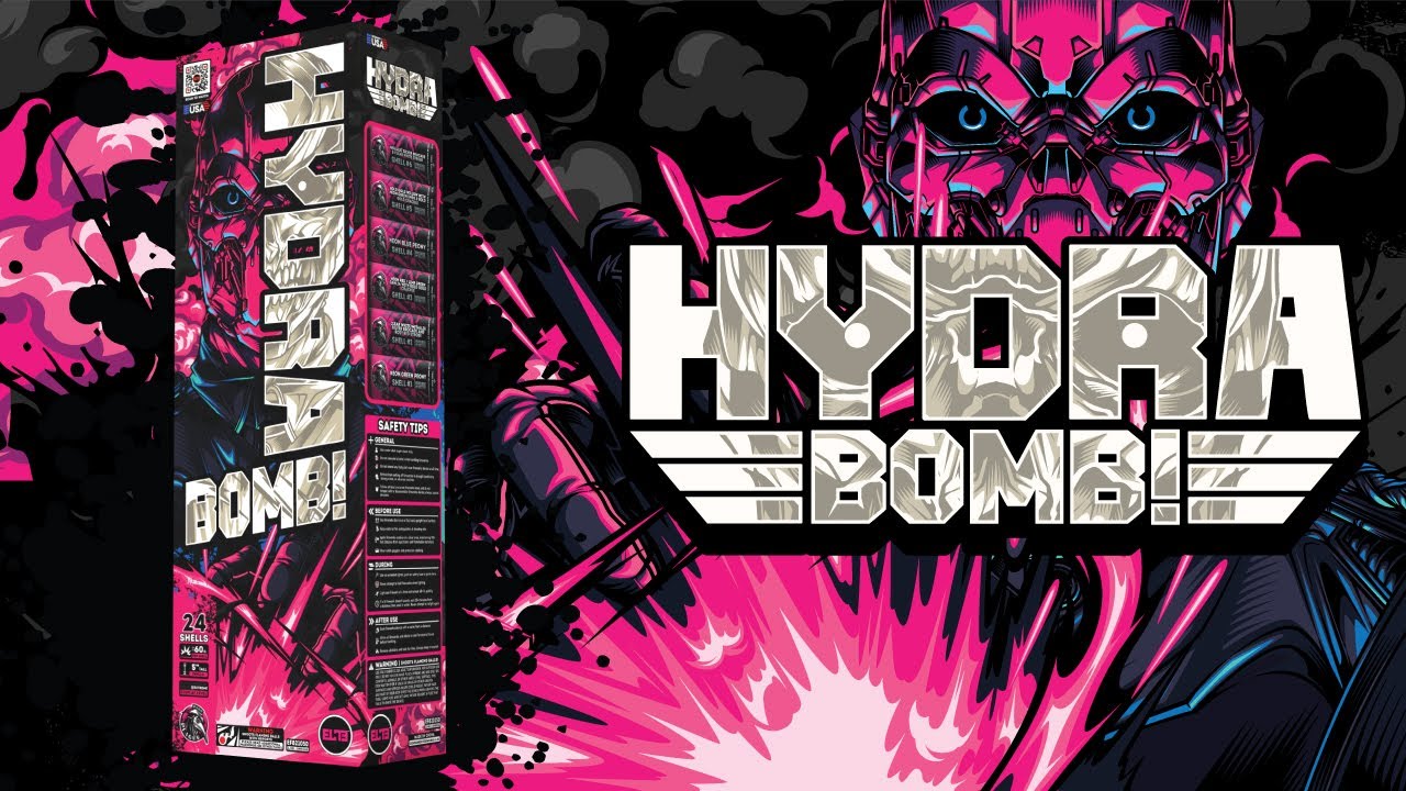 Hydra Bomb™ 24 Super Loud X Tra Large™ Canister Shells From Pyro 