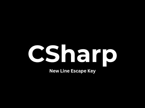 CSharp | The Escape Key & New Line Examples