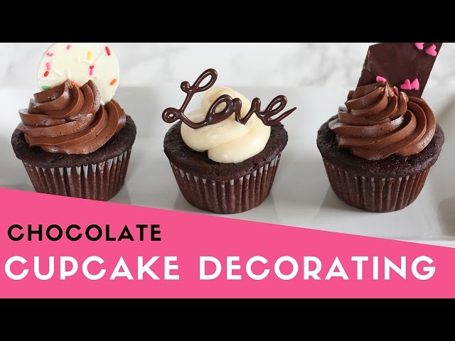 Easy Chocolate Cupcake Decorating | Valentine\'s Day - YouTube