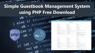 Simple Guestbook Management System in PHP Free Source Code