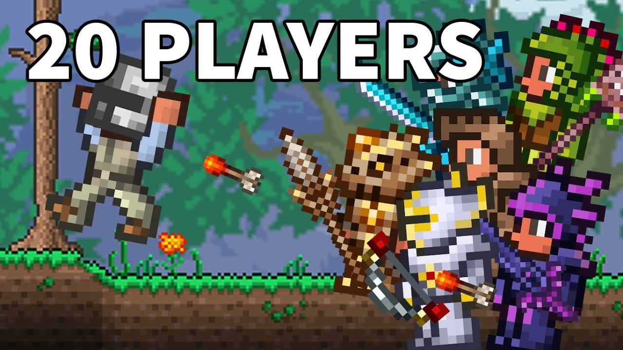 Can I Win Against 20 Players in Terraria Multiplayer Battle? 