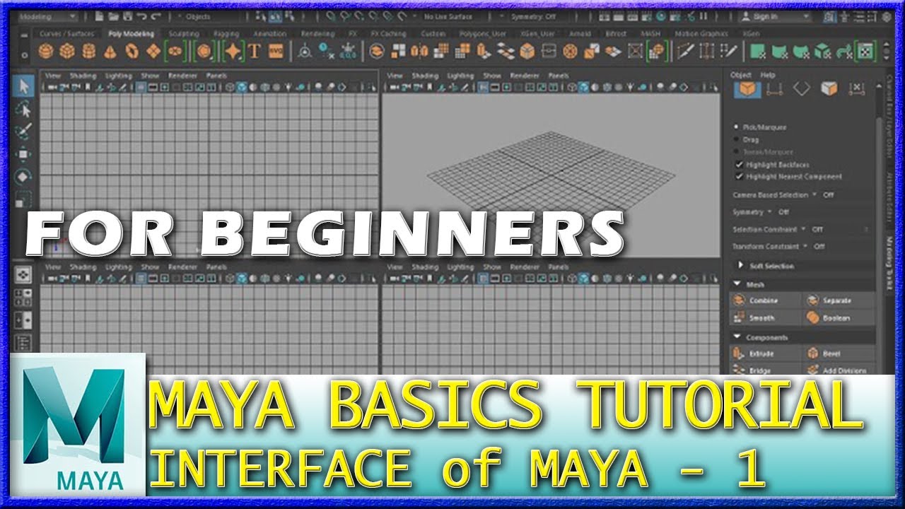 AUTODESK MAYA BASICS TUTORIAL | INTERFACE EXPLAINER | ARTIST AJAY - YouTube