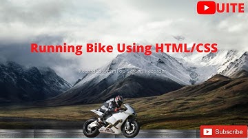 How To Make website with Animation  moving Bike Using HTML/CSS