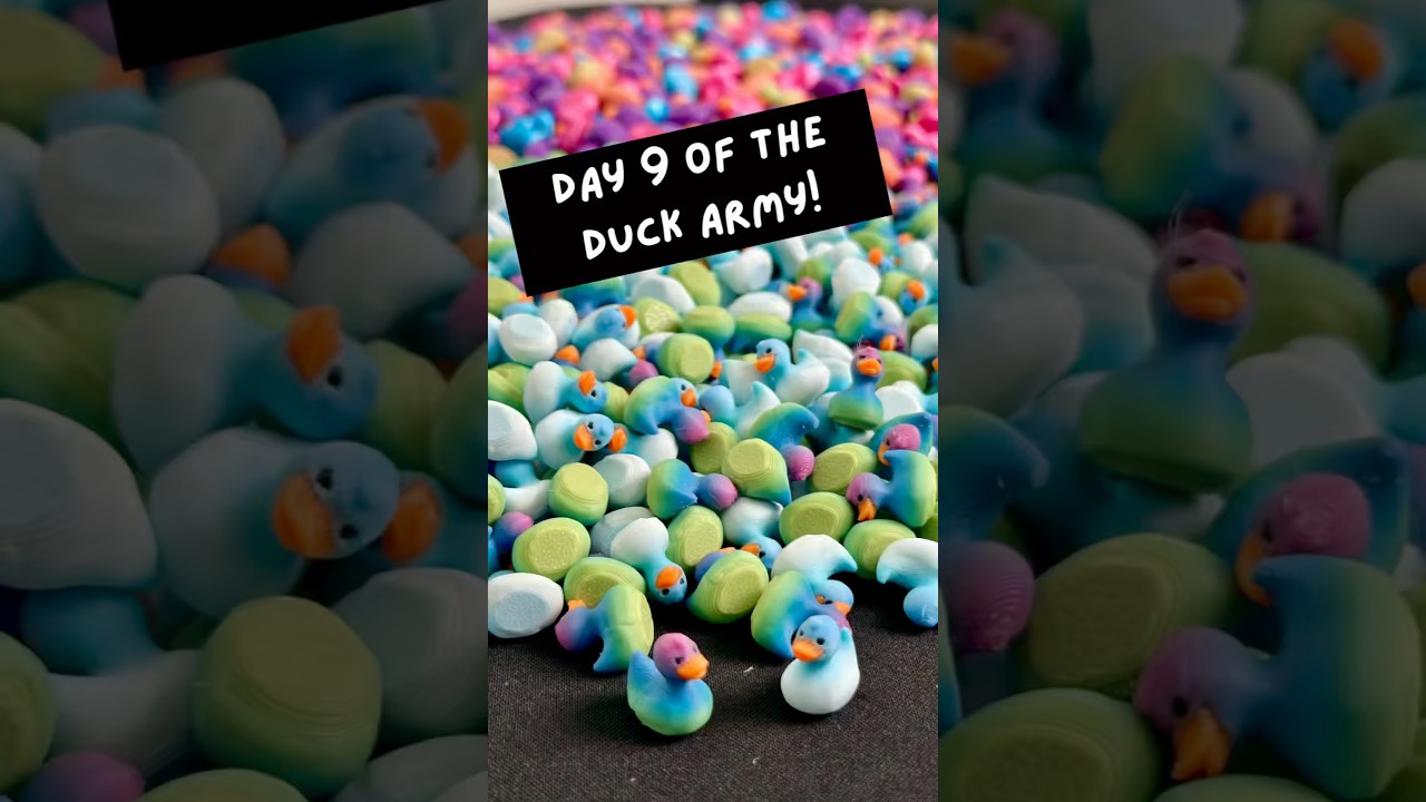 Day 9 of 3D printing a new duck for every new subscriber that joins my Duck Army!