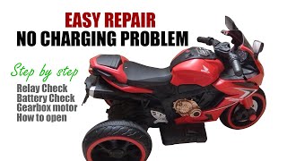 Easy fix Toy electric bike toy NOT CHARGING repair