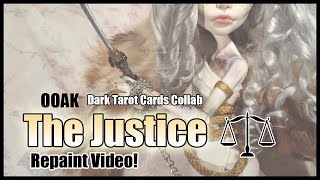 REPAINT! The Justice - Corrupted Tarot Doll Collab - OOAK REPAINT! The Justice - Corrupted Tarot Doll Collab - OOAK