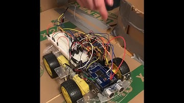 Mechatronics ultrasonic sensor car demo video