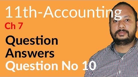 I.Com Part 1 Accounting, Ch 7 - Bank Reconciliation Statement Question no 10 - First Year Accounting