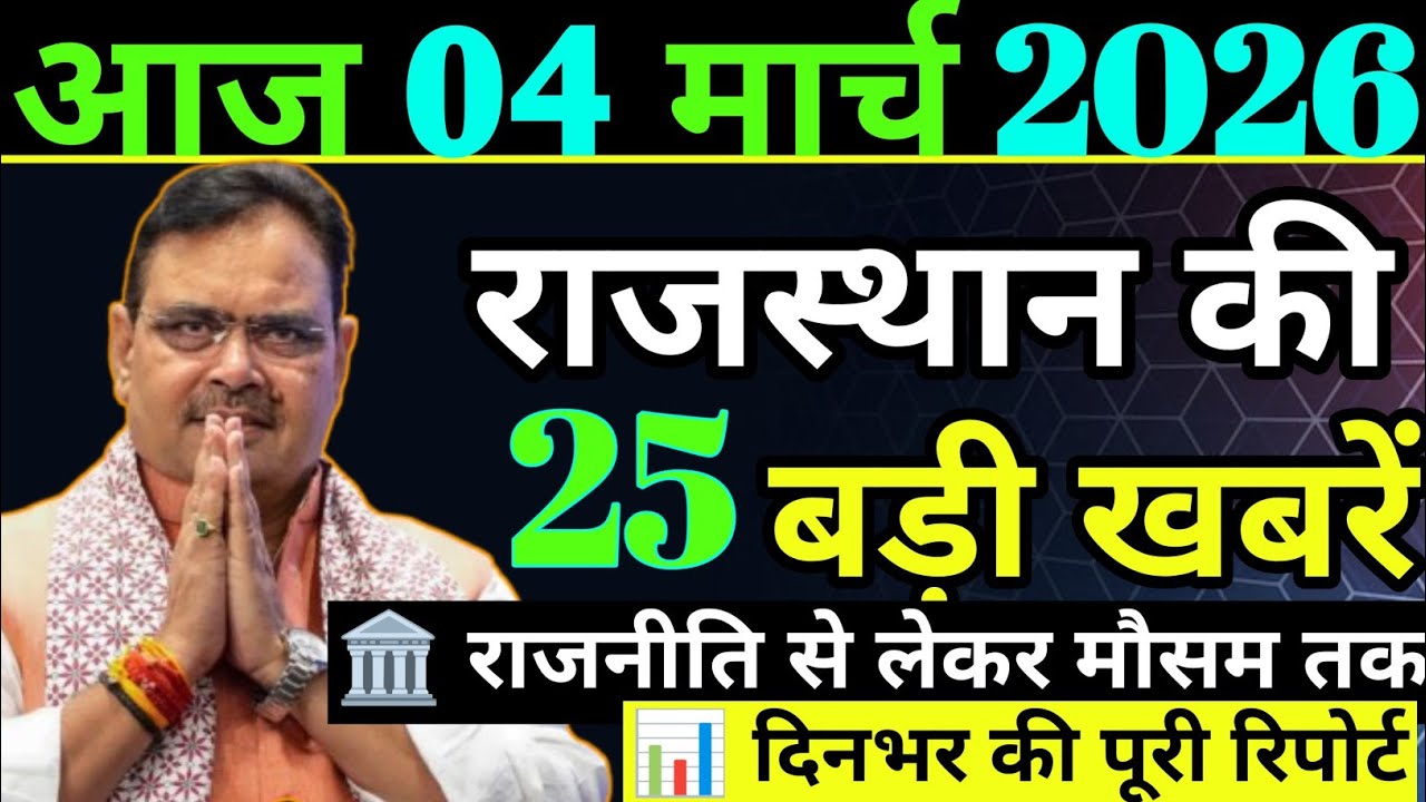 Today Rajasthan News | राजस्थान आज के बड़े समाचार | 04 March 2026 | Iran conflict #RajasthanSamachar