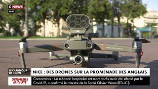 Confinement : des drones sur la promenade des Anglais