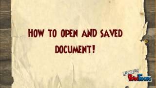 CREATE, OPEN and SAVE DOCUMENT.