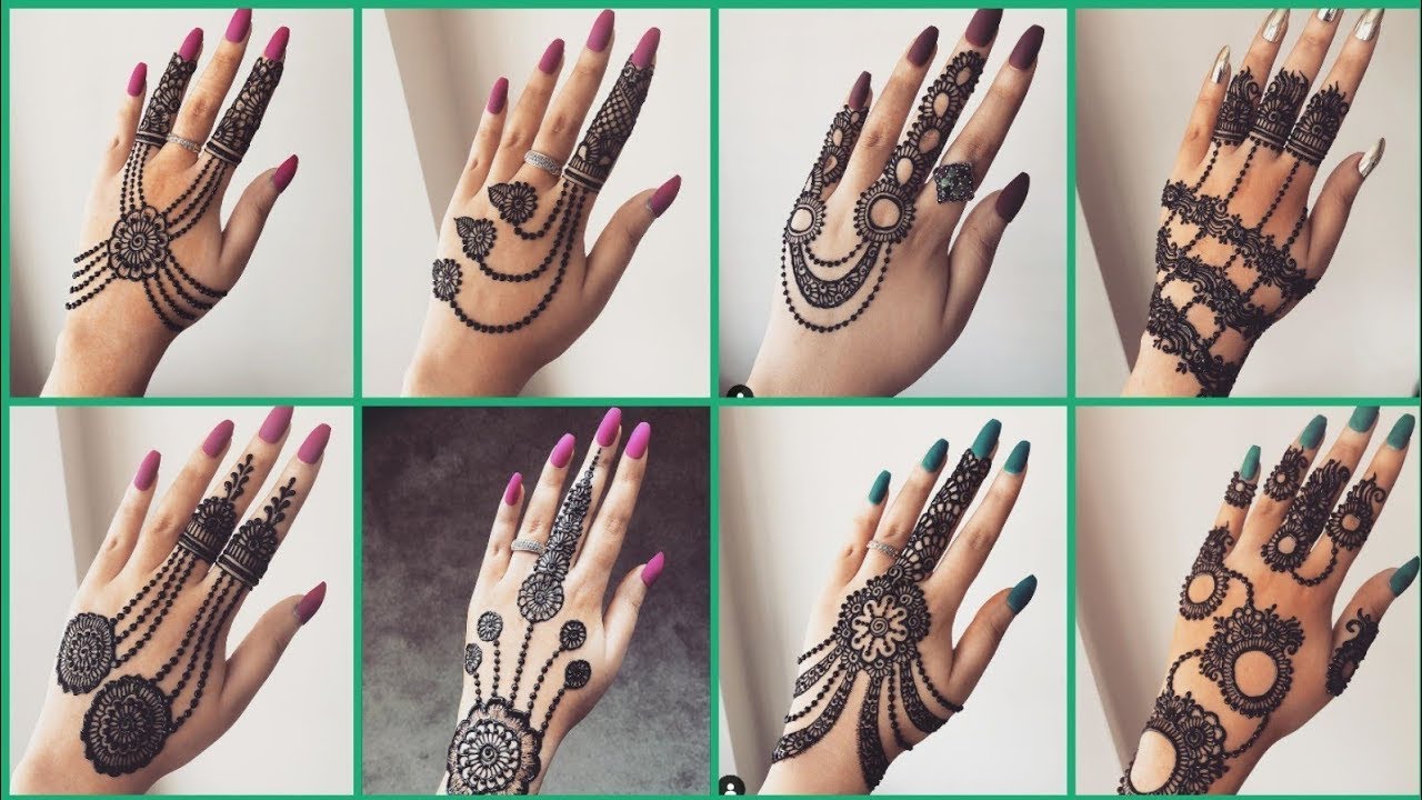 Amazing Jewellery Mehndi Design back hand | Mehndi Design for Hands ...