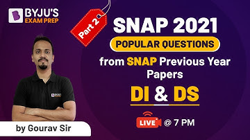 SNAP 2021 | Popular Questions from SNAP Previous Year Paper - DI & DS | Part-2 | BYJU